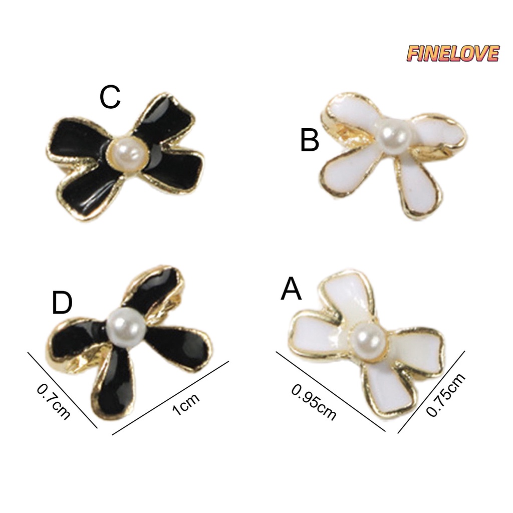 Set 10 Phụ Kiện Trang Trí Móng Tay Hình Nơ 3d Độc Đáo