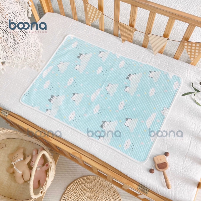 Tấm Lót Chống Thấm  BOONA  Bề Mặt Organic Siêu Mềm Mịn Và Thoáng Khí Lót Chống Thấm