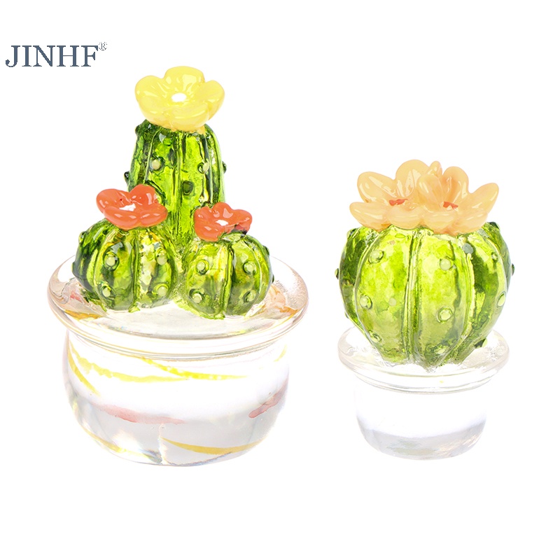 Cây Xương Rồng mini Bằng Thủy Tinh Dễ Thương Để Bàn Trang Trí
