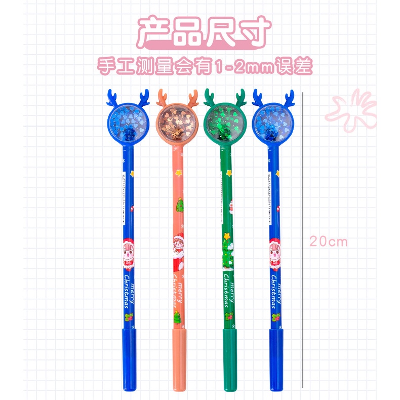 Bút gel Kim Tuyến Hình Sừng Hươu Giáng Sinh Sáng Tạo