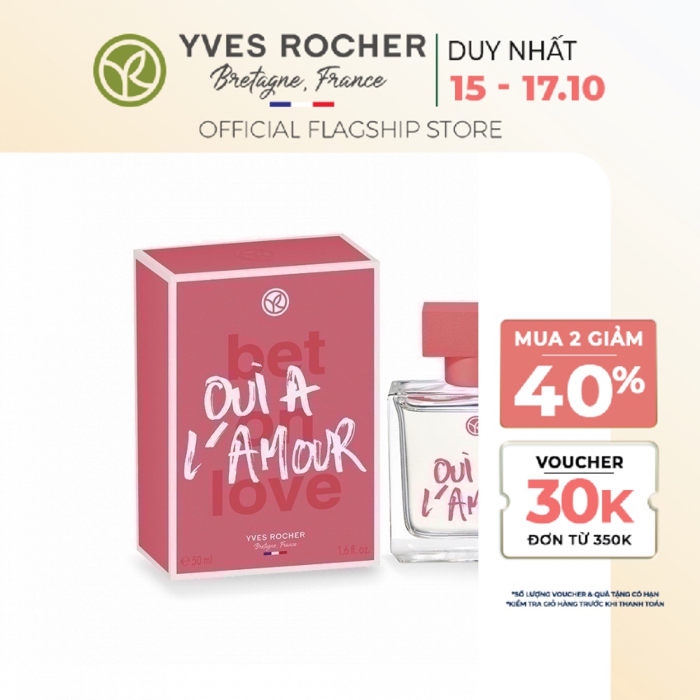 Nước hoa Yves Rocher OUI A L'AMOUR L'EAU DE PARFUM 50ML