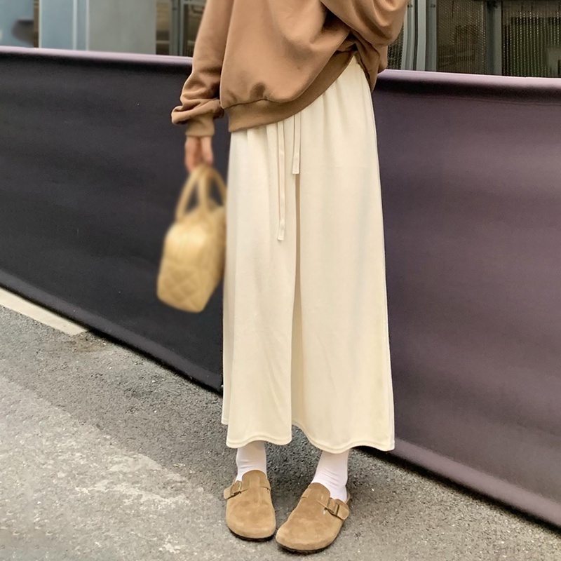 Chân Váy Lưng Cao Co Giãn Màu Sắc Thời Trang Xuân Thu Cho Nữ