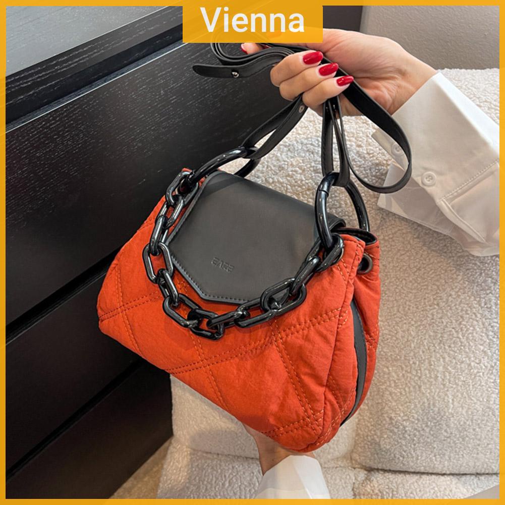 Túi Xách Đeo Chéo Dây Mắt Xích Có Thể Điều Chỉnh Đơn Giản Cho Nữ