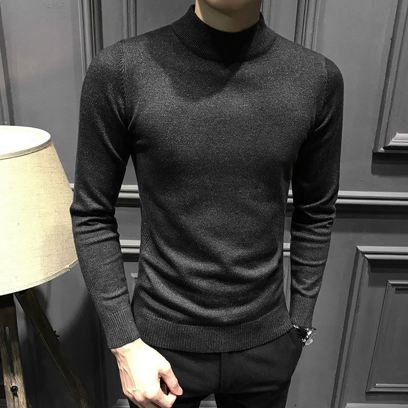 Áo sweater Tay Dài Cổ Lọ Màu Sắc Đơn Giản Cho Nam