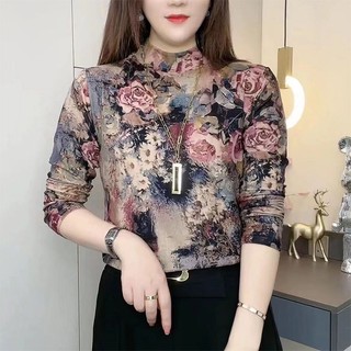 Áo Thun Nữ Dài Tay Cổ Cao Thời Trang Mới