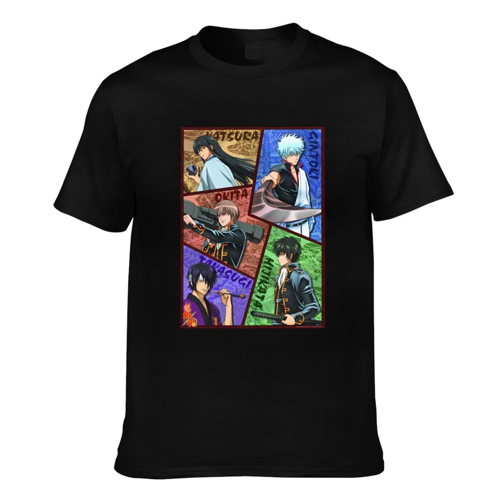 Epic Gintama Gintoki Manga Kagura Elizabeth Shinpachi Hip Hop Áo thun nam chất lượng cao