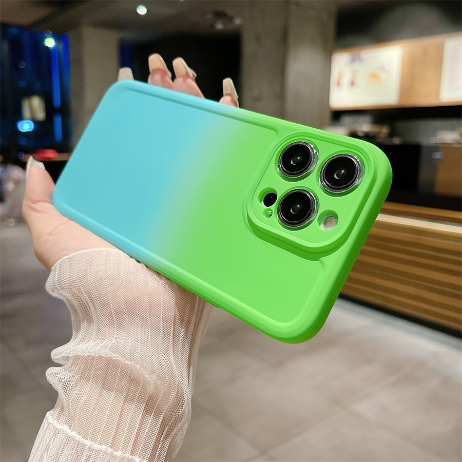 Ôp Điện Thoại Silicon Dẻo Màu gradient Kèm Khung Bảo Vệ camera Cho xiaomi redmi note 12 pro + plus 4g 11 12s 11s 10s 9s 9 10 pro 5g Ốp