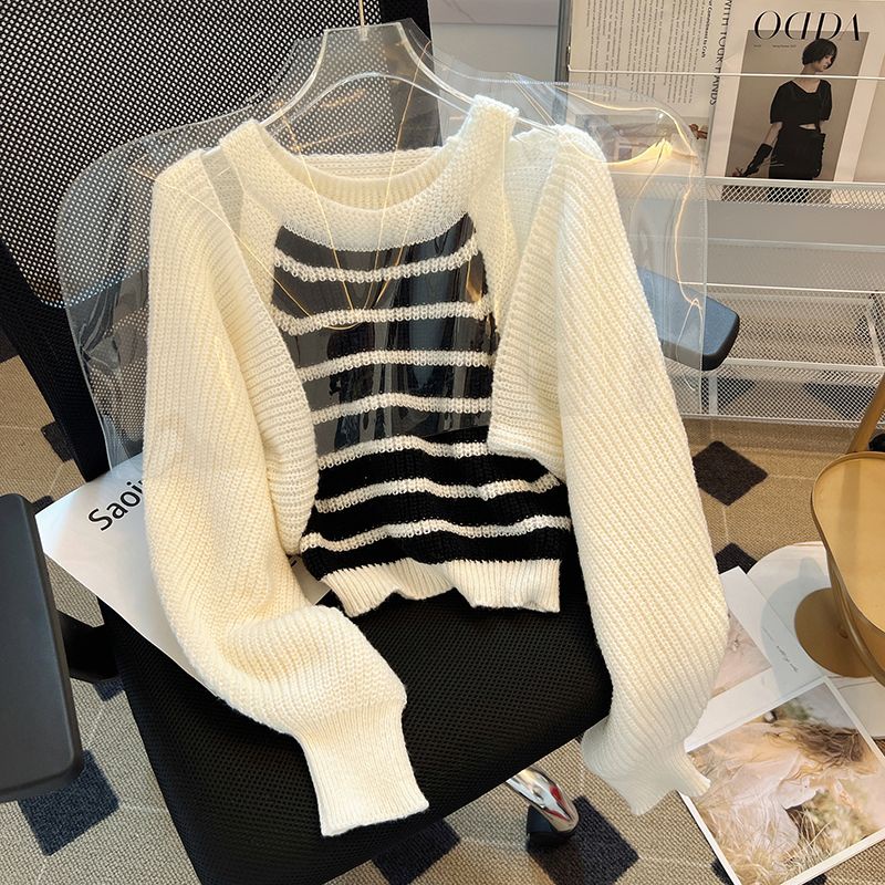 Áo Khoác cardigan Dệt Kim Không Tay Phong Cách Pháp Thời Trang Mùa Thu Hàng Mới Dành Cho Bạn Nữ