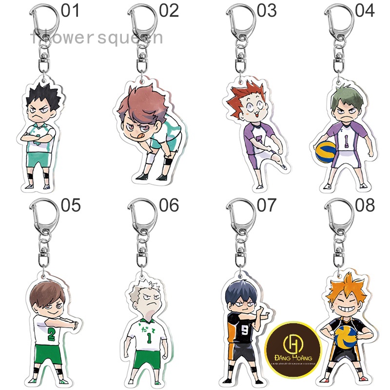 Móc chìa khóa in hình Haikyuu đáng yêu