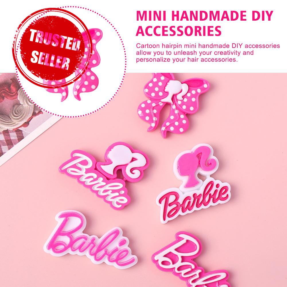 Phụ Kiện Trang Sức S6Z22 Bằng Nhựa resin Hình Búp Bê barbie Hoạt Hình Màu Sáng diy