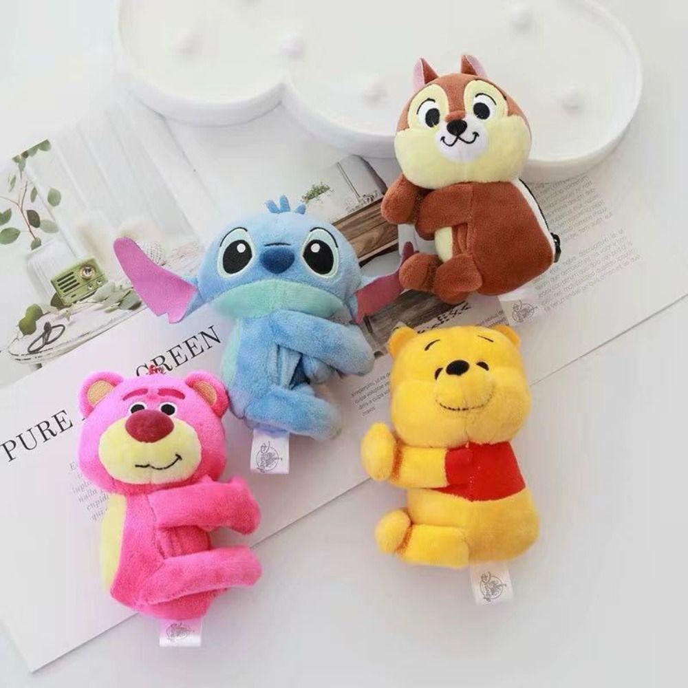 Móc Khóa Hình Gấu / Dâu Tây / chip n 'dale Nhồi Bông Đáng Yêu