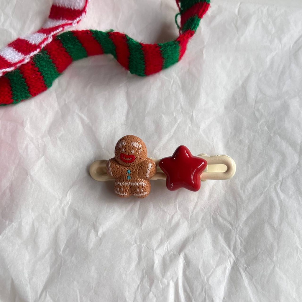 Kẹp Tóc Hình Ông Già Noel / Ngôi Sao / Hoạt Hình Dễ Thương Thời Trang 2023
