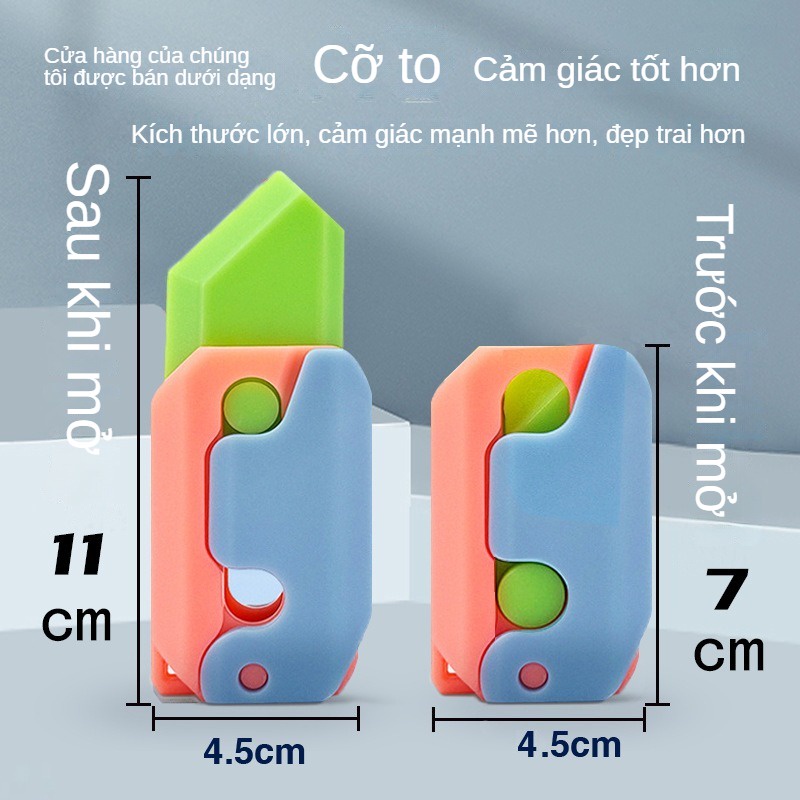 Dao cà rốt Đồ Chơi Nắn Bóp Đàn Hồi Giảm stress Hình Bướm 3d Phát Sáng Trong Bóng Tối