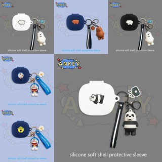 For Samsung Galaxy Buds FE / Buds 2 Pro / Buds Live Case Panda Earphone Silicone Earbuds Soft Protective Headphone Cover Headset Skin with Pendant