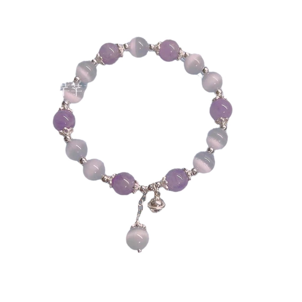 Aquamarine Vòng Đeo Tay Hoa Oải Hương Đính Chuông Sang Trọng Cho Nữ