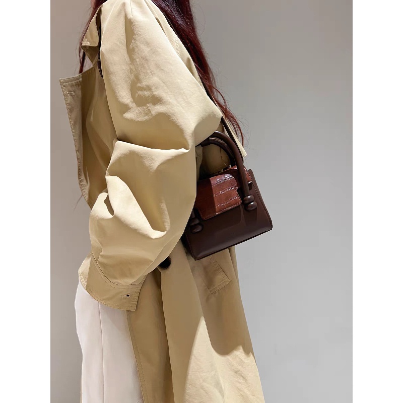 Túi Xách Đeo Vai Hình Vuông Cỡ Nhỏ Họa Tiết Da Cá Sấu Thời Trang Thu Đông 2023 Mới Cho Nữ