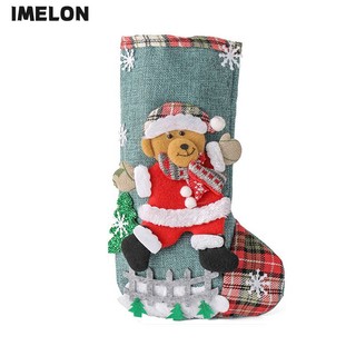 IMELON Túi Đựng Kẹo Hình Chiếc Tất Dùng Để Trang Trí Giáng Sinh