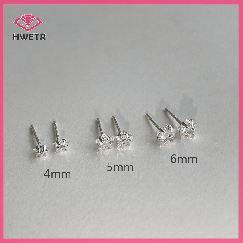 1 Đôi Bông Tai Đính Đá zircon Hình Ngôi Sao Phong Cách Hàn Quốc Dành Cho Nữ Mới