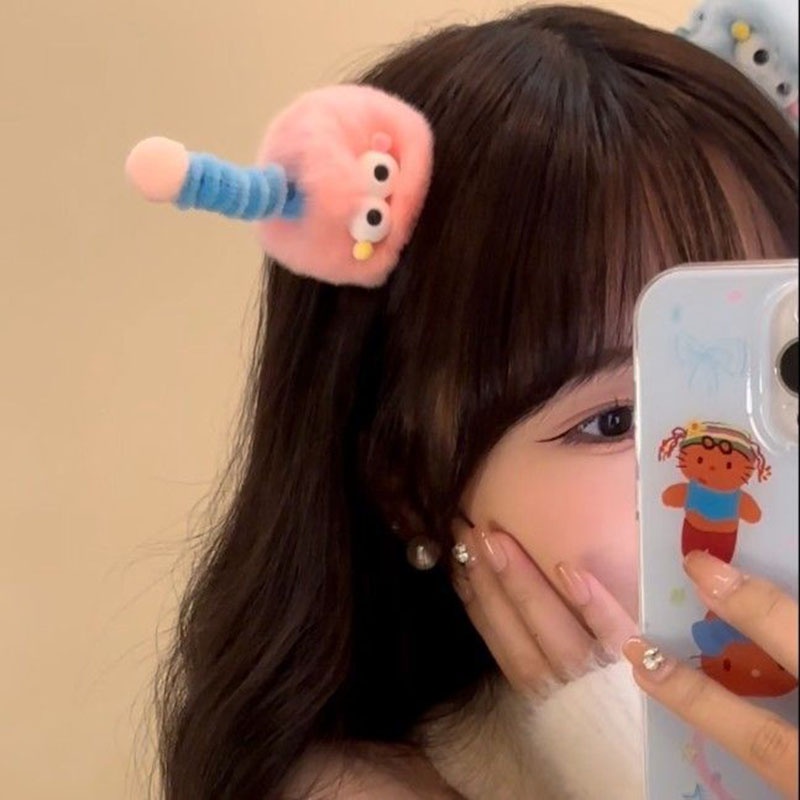 Kẹp Tóc Hình Quái Vật Mắt To Nhồi Bông Nhiều Màu Sắc Dễ Thương Cho Bé Gái