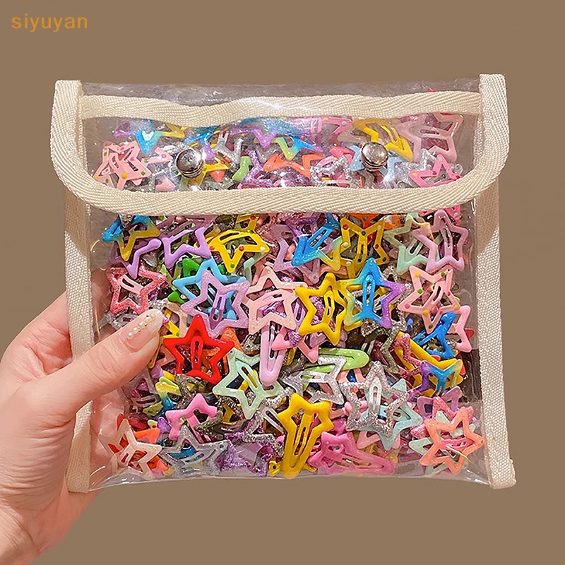 Siyuyan Set 3 / 10 Kẹp Tóc Y2Kobby Hình Ngôi Sao Nhiều Màu Bằng Kim Loại Phong Cách Hàn Quốc Cho Bé vn