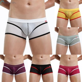 Sexy Mens Boxer Briefs Sheer Mesh Pouch Underwears Panties Lingerie Underpants
