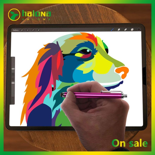 Halo Bút Cảm Ứng Màn Hình Bằng Hợp Kim Nhôm Kèm Kẹp Tiện Dụng Cho Máy Tính Bảng