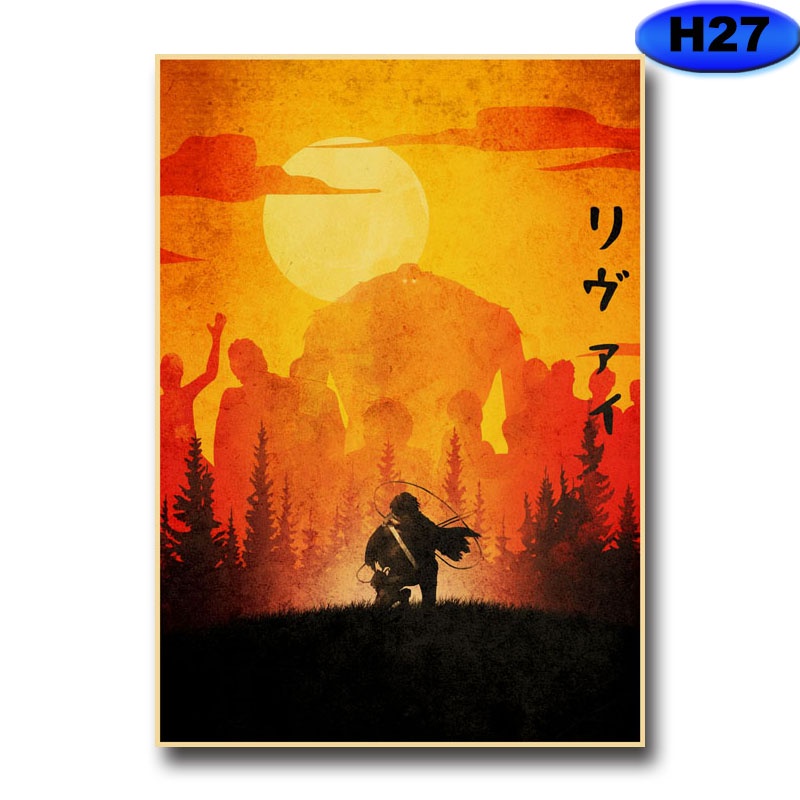 Poster Giấy kraft Treo Tường Trang Trí Phòng Khách / Phòng Ngủ In Hình Quả Xoài Phong Cách retro Nhật Bản