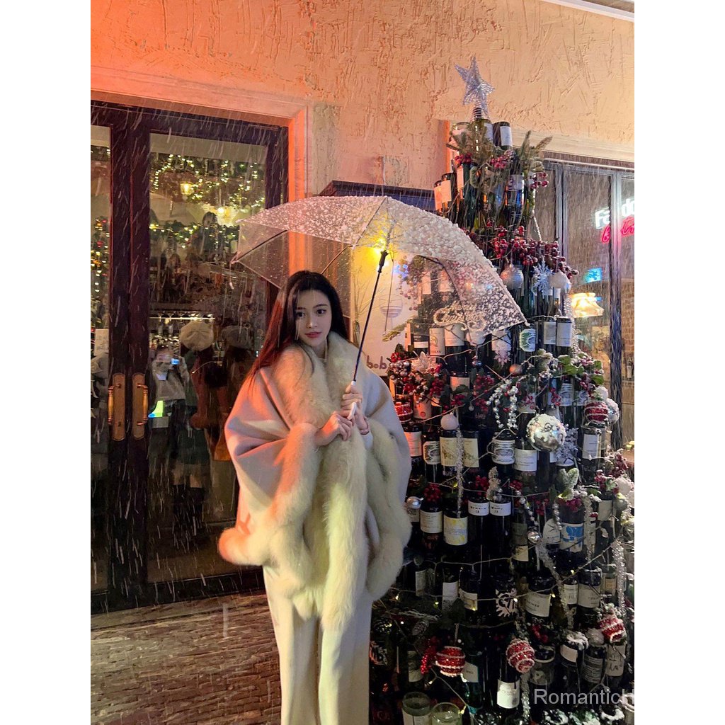 Áo Choàng Lông Cáo Thân Thiện Với Môi Trường Thời Trang Thu Đông 2023