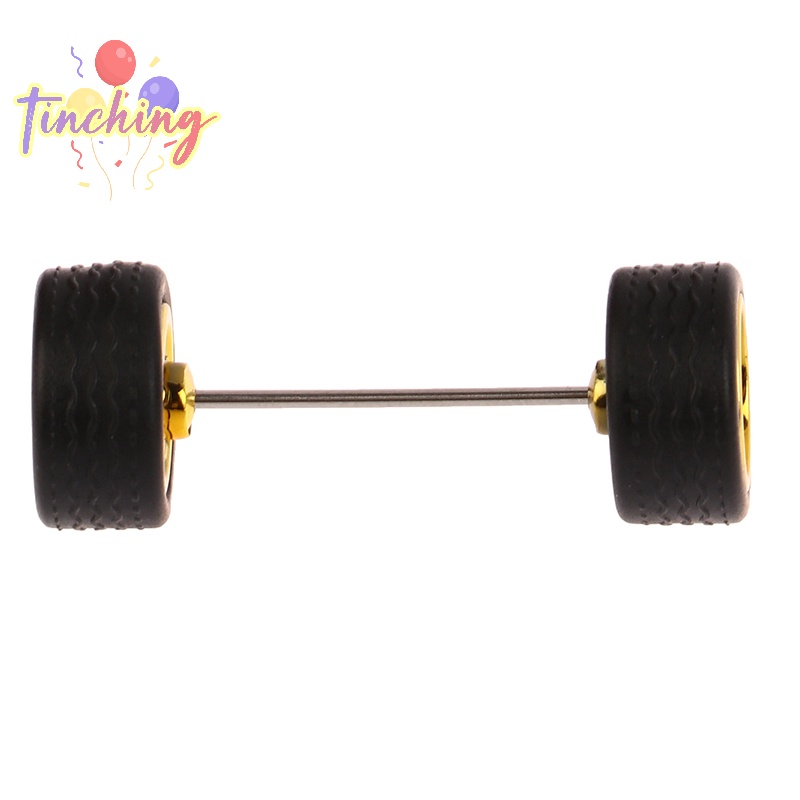 1 Bộ Bánh Xe Hơi Phía Trước / Sau Cỡ Nhỏ Bằng Hợp Kim 10.8 / 12.8mm 1 / 64