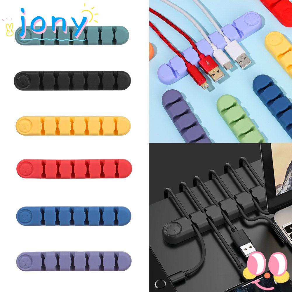 JONYE Kẹp Silicone Cố Định Dây Cáp USB Để Bàn Tiện Lợi