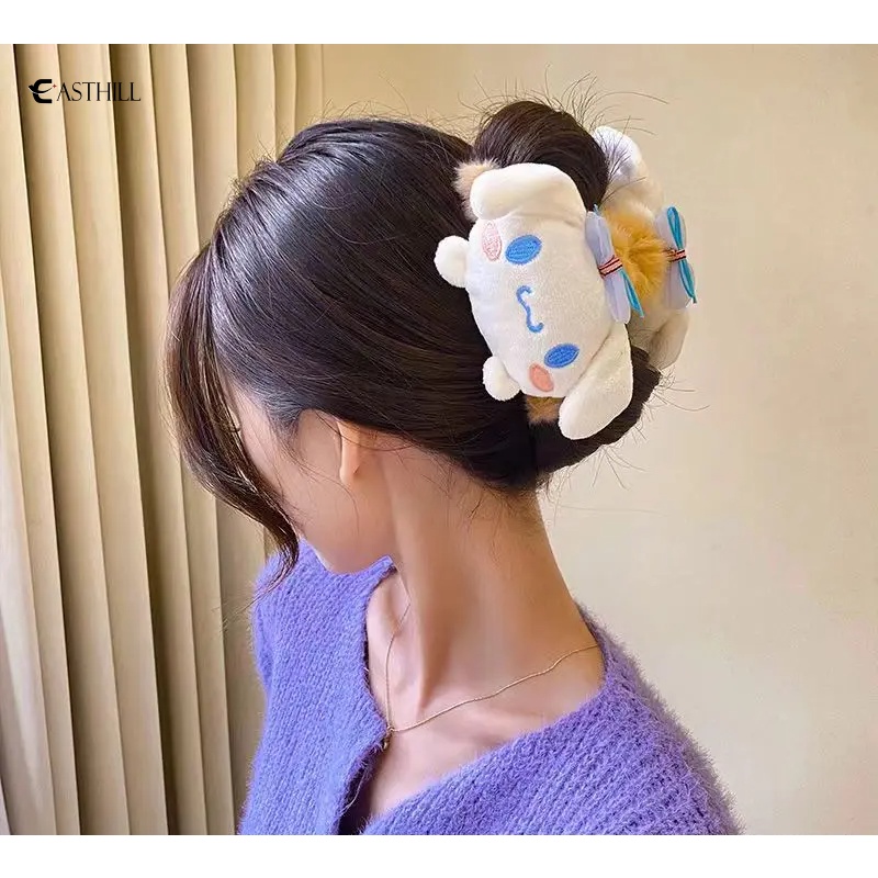 SANRIO Kẹp Tóc Hình Thỏ Hoạt Hình kuromi melody Nhồi Bông Đáng Yêu Cho Bé Gái