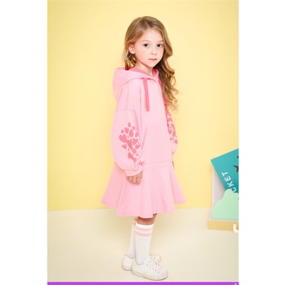 Váy nỉ hoodie hồng jbqgop08