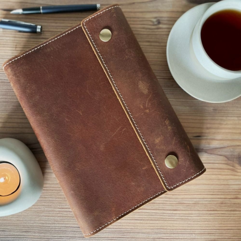 Sổ Tay a5 Bìa Da Phong Cách vintage Trọng Lượng Nhẹ Kèm 88 Tờ