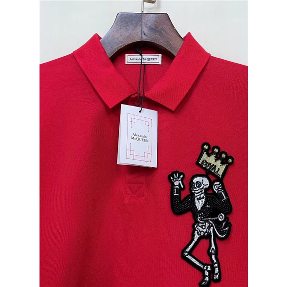 Áo Thun polo cotton Thêu Họa Tiết Mới Cho Nam Size s-4xl a1exander mcque