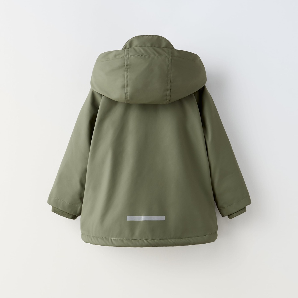 Raincoat Zara 2023 dư xịn ,ÁO MƯA TRÁNG CAO SU LÓT LÔNG CỪU NHÂN TẠO