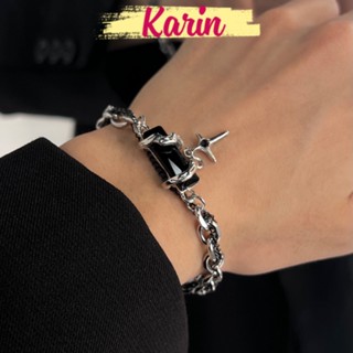 Vòng tay titan lắc tay nam nữ Astral phong cách Hàn Quốc đơn giản thời trang Karin Accessories đính đá cao cấp