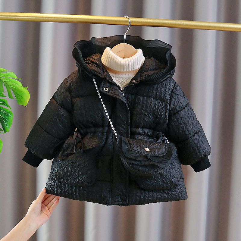 Áo Khoác cotton Đệm Nhung Dày Dặn Ấm Áp Không Giặt Phong Cách Hàn Quốc Dễ Thương Cho Bé Gái