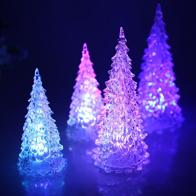 Cây Thông Giáng Sinh Bằng acrylic Có Đèn led Thay Đổi Màu Độc Đáo Trang Trí Nhà Cửa