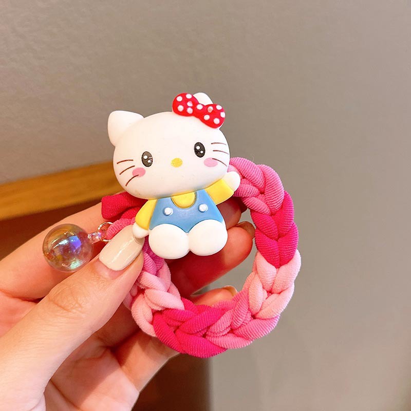 Mới Dây Cột Tóc Cao Su Họa Tiết Hoạt Hình Phong Cách Hàn Quốc Cho Bé Gái