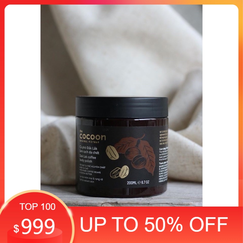 Cà phê Đắk lắk làm sạch da chết COCOO 200ml (Dak lak coffee body polish) TT