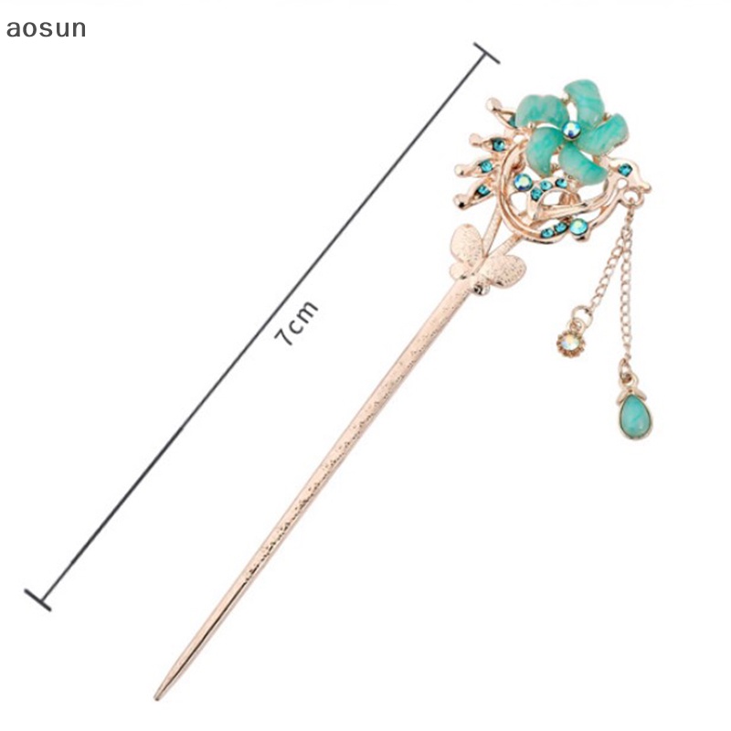 Aosun Trâm Cài Tóc Kim Loại Đính Đá Phong Cách Trung Hoa Cổ Điển Cho Nữ