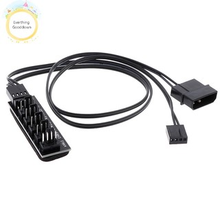 Everthinggooddown 1 Đến 5 4Pin Vỏ làm mát CPU quạt Hub Bộ chia bộ chuyển đổi cáp nguồn vn