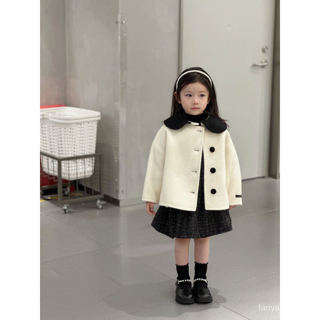 Mới Áo Khoác Len Thu Đông Phong Cách Hàn Quốc Hợp Thời Trang Cho Bé Gái xiaoxiang 2023 jpi3