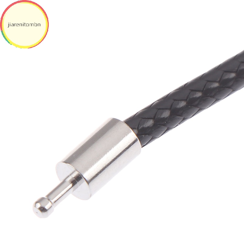Dây Da Sáp Đen 3mm Có Khóa Thép Không Gỉ Vnitombn