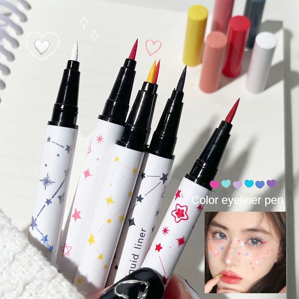 Bút Kẻ Mắt Dạng Lỏng Màu Mới QiBest Khô Nhanh Không Thấm Nước Lâu Trôi Không Nhòe Bút Kẻ Mắt Siêu Mịn, Mỹ   Dễ Thương