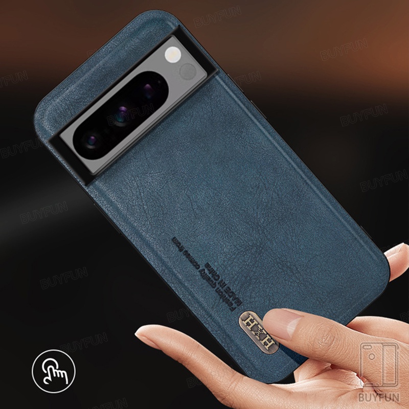 Luxury Leather Cover For Google Pixel 8A 7A 7 8 Pro pixel8 picel7 A Retro frosted magnetic Shell Lens Shockproof Phone Case