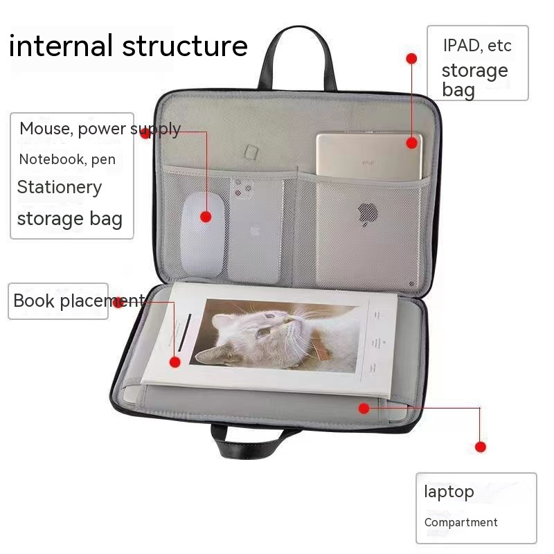 Túi Đựng laptop Xách Tay Chống Thấm Nước Họa Tiết Gấu Hoạt Hình 46.6cm Dành Cho Học Sinh Dellngyue 15.6Cm