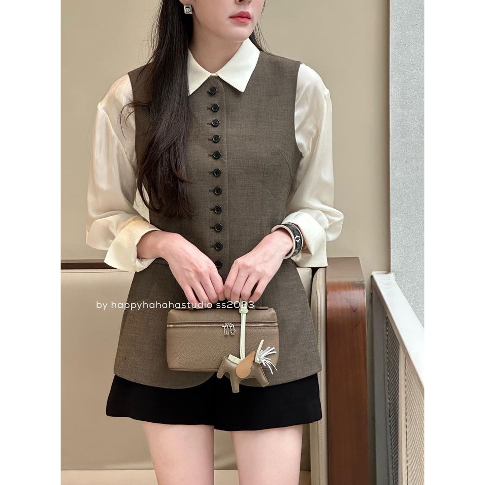 ANU632 - SET ÁO GILE PHỐI SƠ MI TƠ