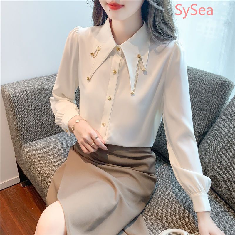 Áo Sơ Mi chiffon Tay Dài Kiểu Pháp Thời Trang Cho Nữ