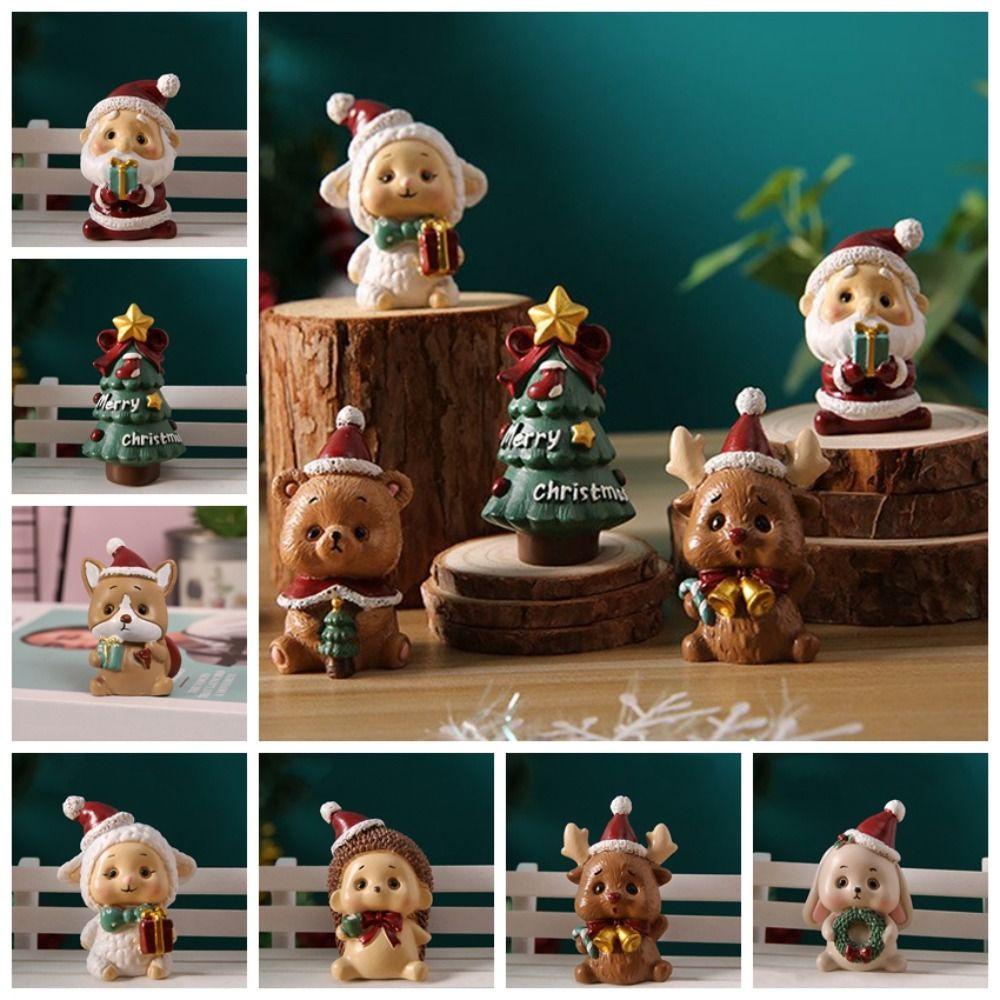 Mmluck Tượng Nhỏ Hình Người Tuyết Hoạt Hình Trang Trí Tiểu Cảnh Giáng Sinh